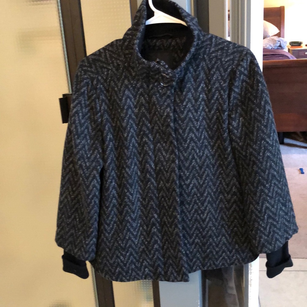 Black Prana coat.